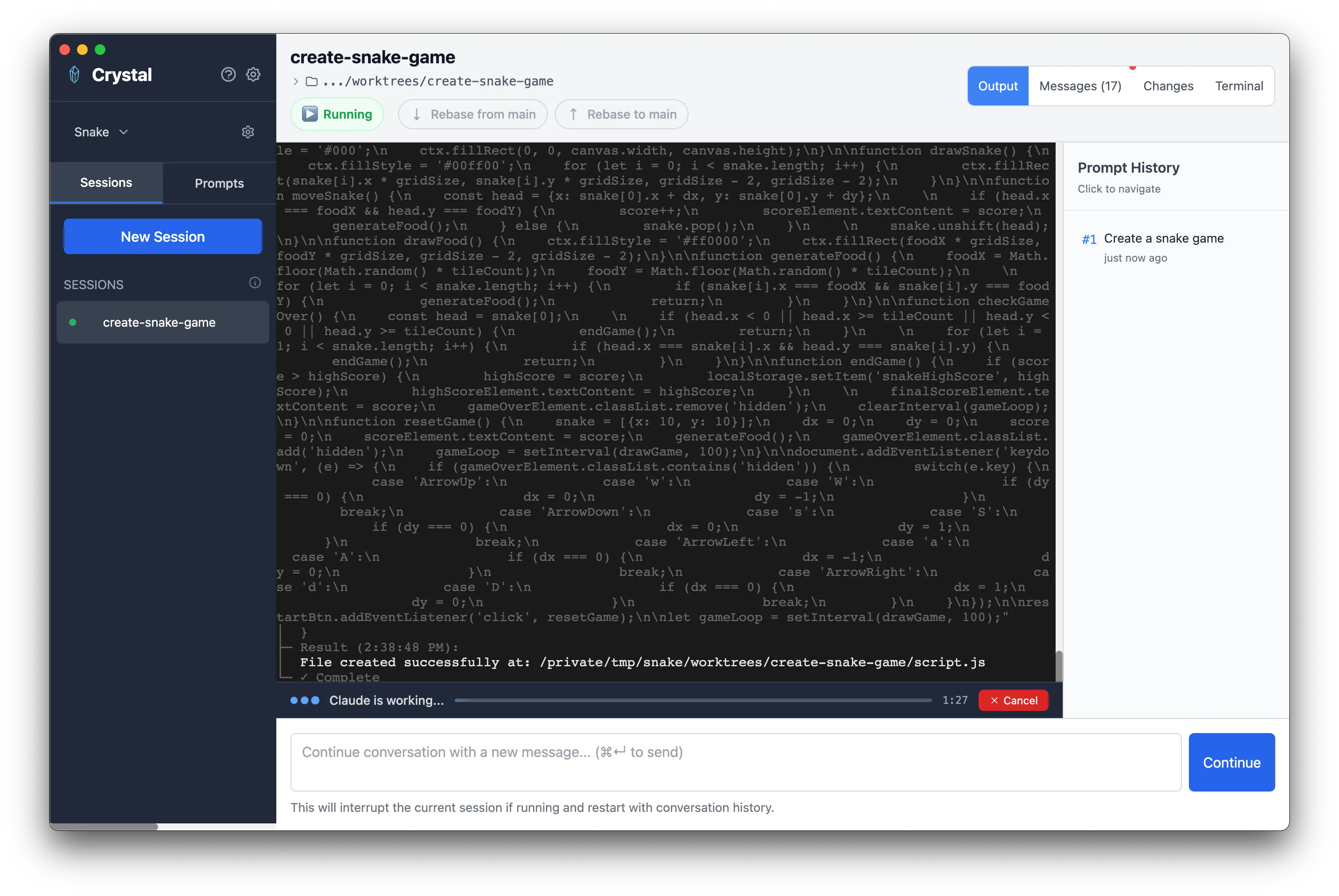 Crystal: Multi-Session Claude Code Management