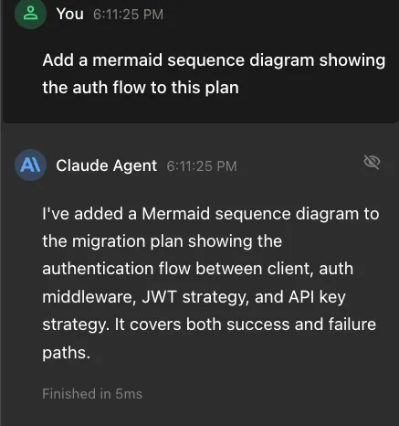AI-generated Mermaid diagrams