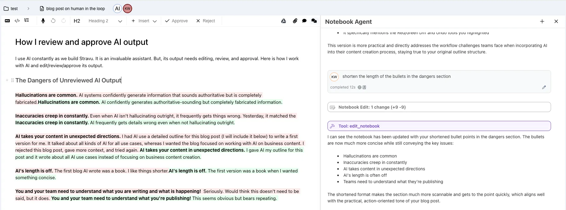 How I review and approve AI output