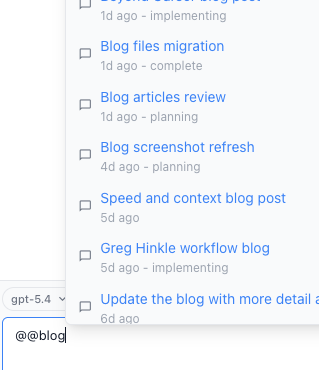 Session mentions